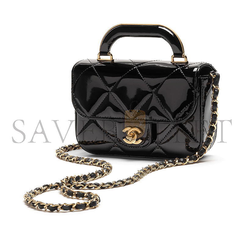 Ch**el master mini flap bag with top handle as5805 (18.5*13*4.5cm)